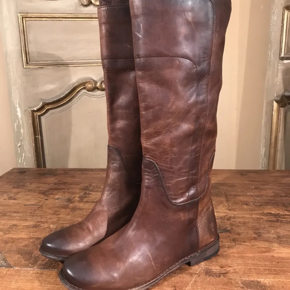 FRYE PAIGE Over The Knee Equestrian Campus Women's Boots Slip On Size 6 B Brown